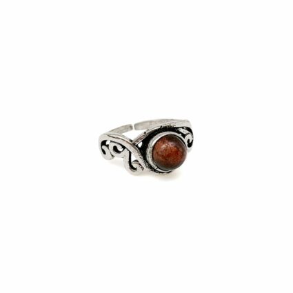 Tanvi Collection Ring - Silver with Tigerseye