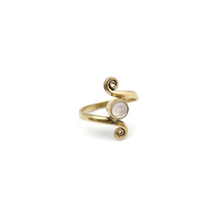 Tanvi Collection Ring - Gold with Rose Quartz