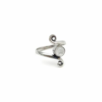 Tanvi Collection Ring - Silver with Rose Quartz