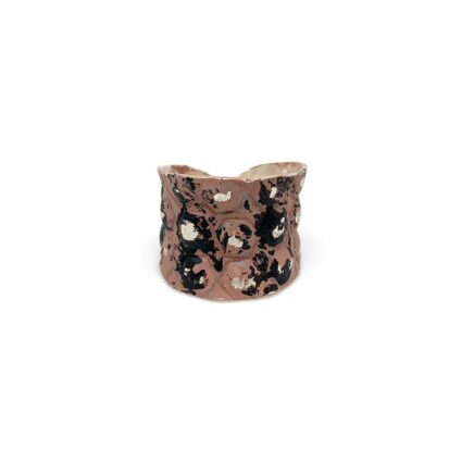 Silver Patina Ring - Dusty Rose Rivets