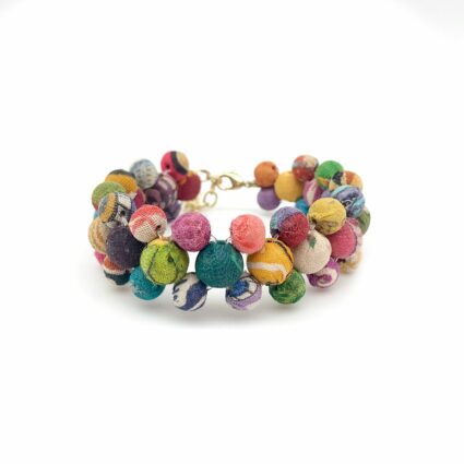 Aasha Floating Mixed Size Beads Lobster Clasp Bracelet