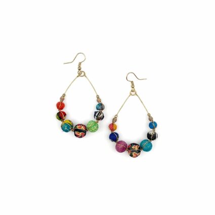 Aasha Graduated Wire Wrapped Teardrop Earrings