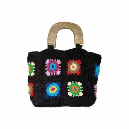 Laya Cotton Crochet Small Top Handle Mini Bags