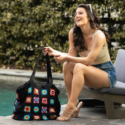 Laya Cotton Crochet Large Tote Bag