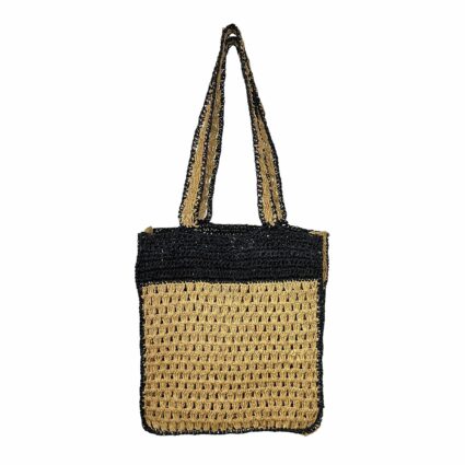 Mirasol Woven Jute Bag with Colorful Accents