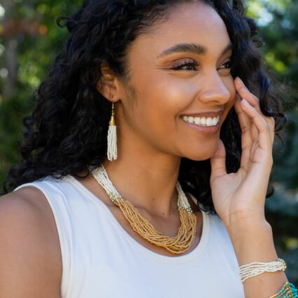 Sachi Island Waterfalls Necklace - Short Colorblocked