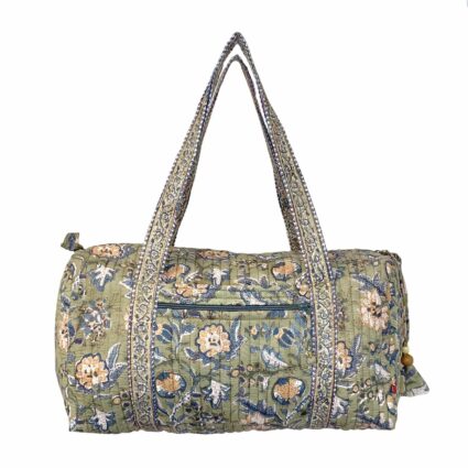 Large Duffle Bag - Block Printed Organic Cotton